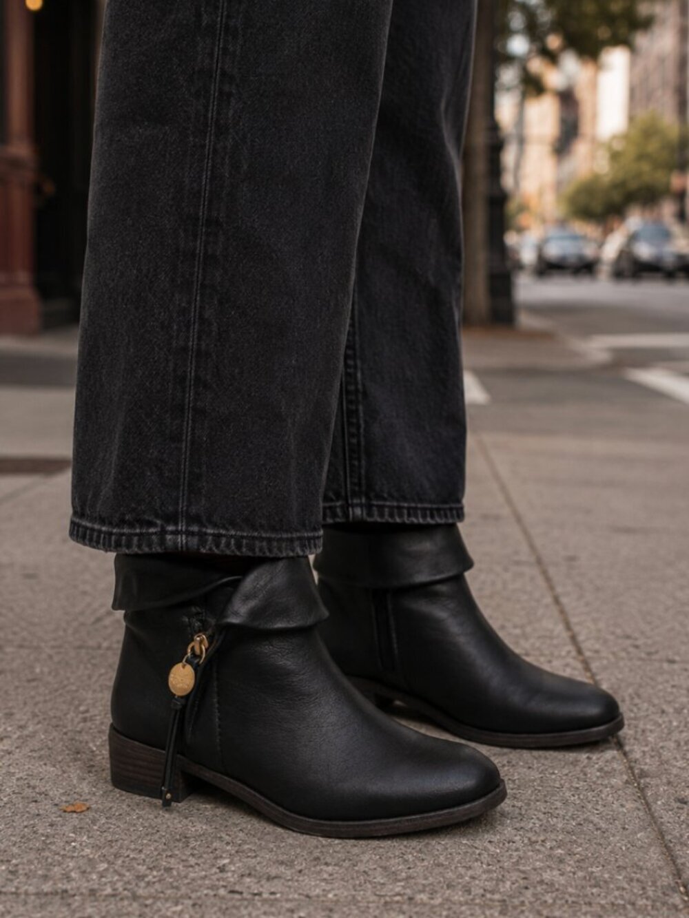 See By Chloe Masha Low Ankle Bootie Black Size EU 37 Minimalist Classic Timeless
